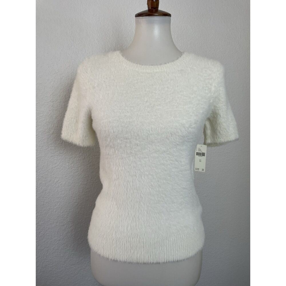 Anthropologie Sweater Pullover Fuzzy Stretch Knit‎